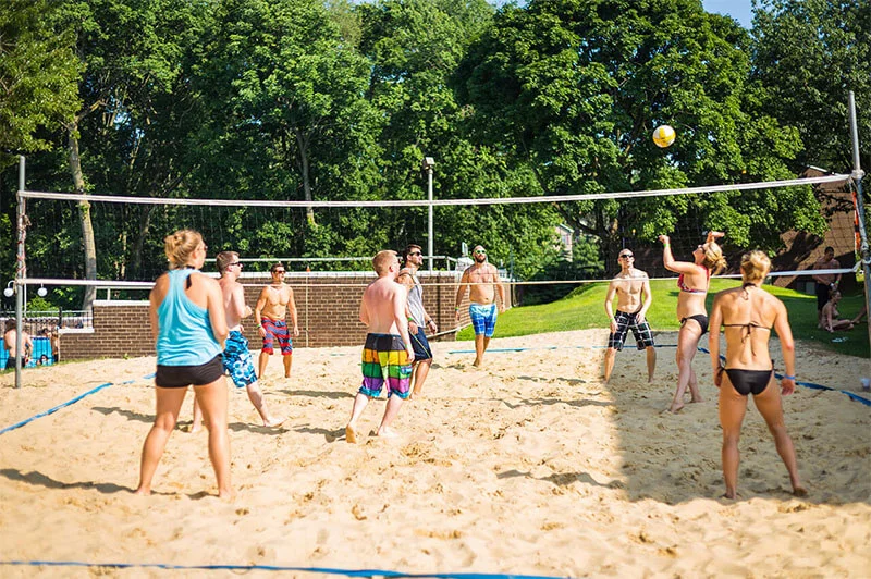 Volleyball game played on a sunny summer day at Summit Park